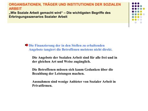 organisationen, träger und institutionen der sozialen arbeit