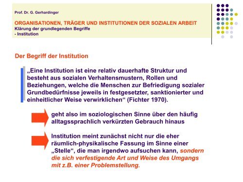 organisationen, träger und institutionen der sozialen arbeit