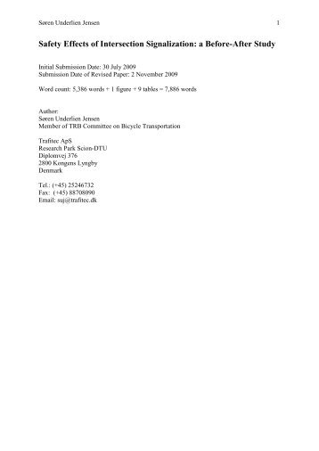 Safety Effects of Intersection Signalization: a Before-After Study