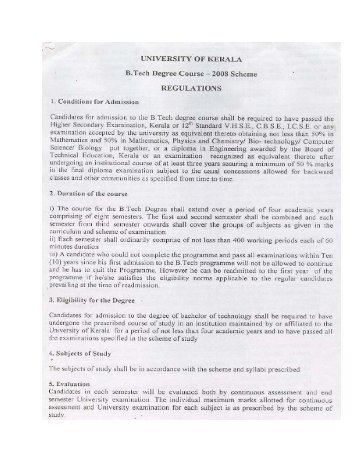 Syllabus - VIII Semester Industrial (2008 Admissions)