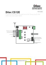 Ditec CS12E - DITEC ENTREMATIC