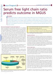 Serum free light chain ratio predicts outcome in MGUS