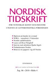 Nordisk Tidskrift 4/10 (PDF 528 KB) - Letterstedtska föreningen