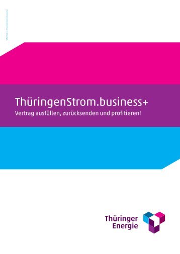 Vertrag ThüringenStrom.business+ (PDF, 788 KB) - Thüringer Energie