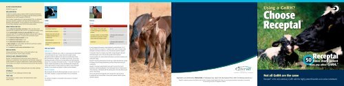 Receptal Information Brochure - MSD Animal Health Receptal Information Brochure - MSD Animal Health
