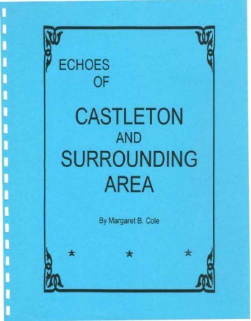 Echoes of Castleton and Surrounding Area - Genealogical Society ...