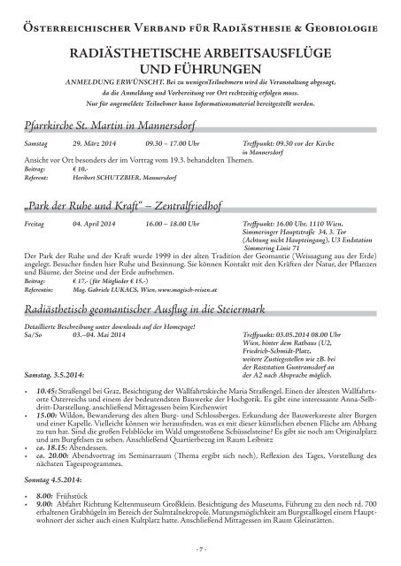 Österreichischer Verband für Radiästhesie & Geobiologie