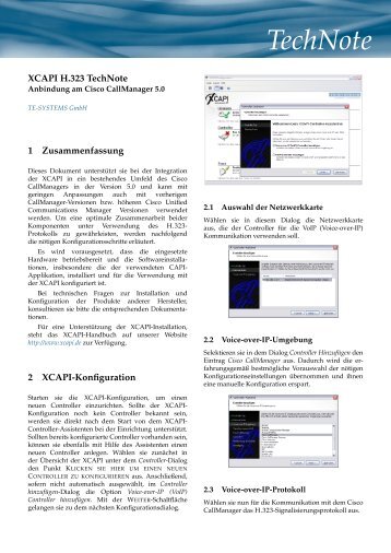 XCAPI Cisco CallManager 5.pdf - jotakom GmbH