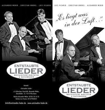 lieder lieder - der Entstaubten Lieder