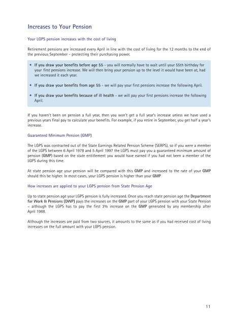 Planning Your Retirement The Local Government Pension Scheme