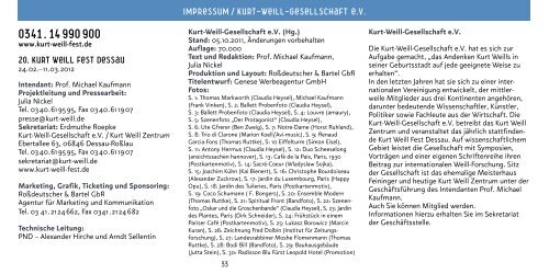 Das Festspiel-Programm - Roßdeutscher & Bartel