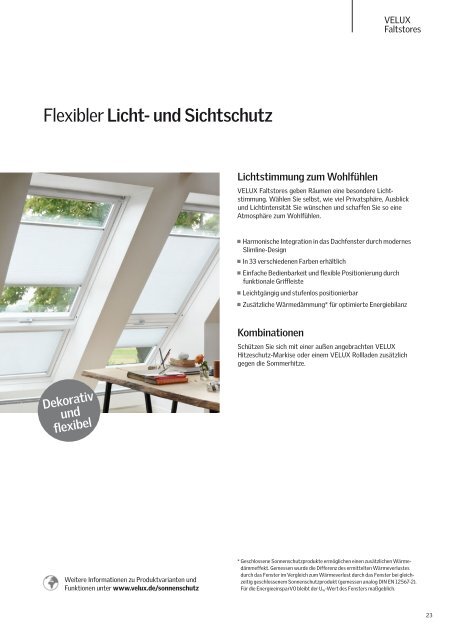 Sonnenschutz-katalog - Velux