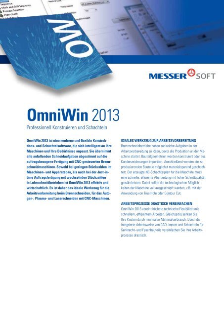 OmniWin 2013 - Messer Cutting Systems