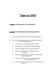 Tipps zur StPO - Strafverteidiger|büro