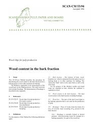 Wood content in the bark fraction - PFI