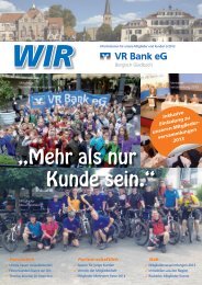 als nur Kunde sein, inkl. Einladung zu den ... - VR-Bank