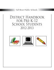 District Handbook for Pre-K-12 School Students - Fall River Public ...