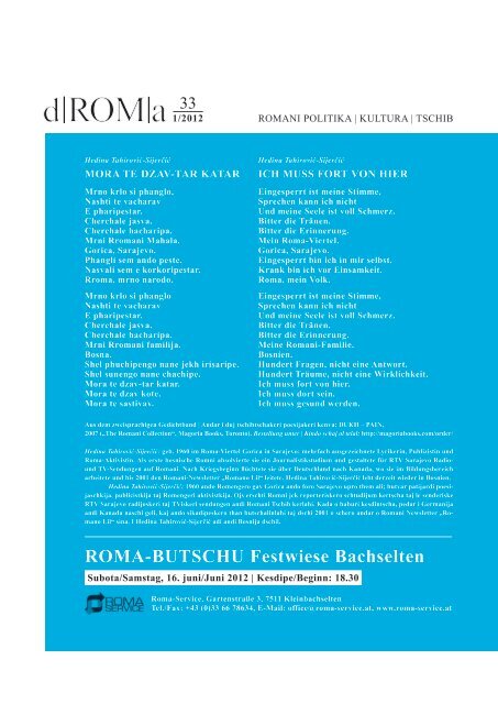 Download d|ROM|a 33/2012, Frühling | Terno linaj ... - Roma-Service