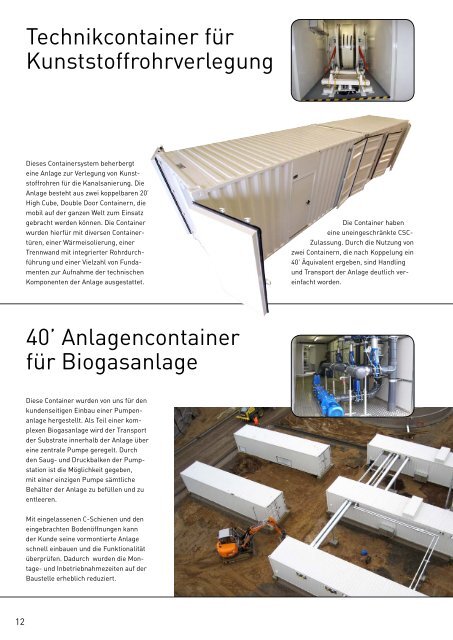 Broschüre CHS Spezialcontainer - Stand: Nov. 2013