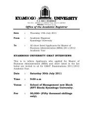 kyambogo university gmat interviews