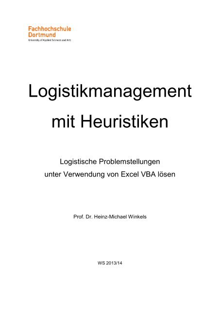 Modellbasiertes Logistikmanagement - Prof. Dr. Heinz-Michael ...