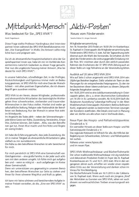 37. SPES VIVA-Zeitung