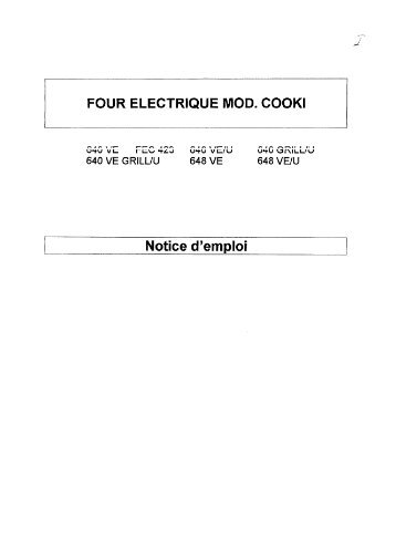 FOUR ELECTRIQUE MOD. COOKI - mbm-Service GmbH