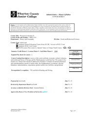 Administrative - Master Syllabus COVER SHEET - Wharton County ...