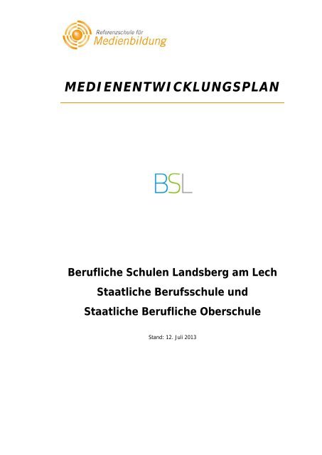 medienentwicklungsplan - Berufliche Schulen Landsberg am Lech