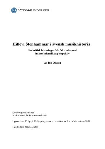 Hillevi Stenhammar i svensk musikhistoria - Ida Olsson