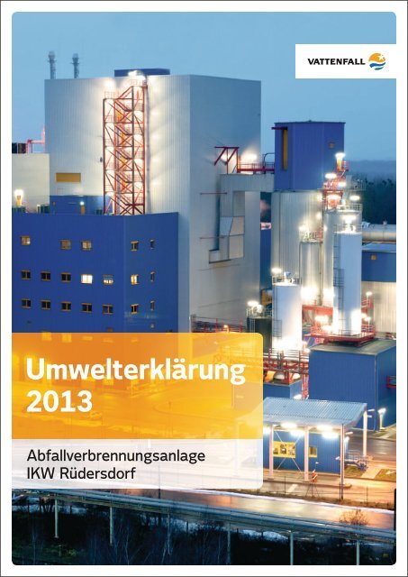 Umwelterklärung 2013 - Vattenfall