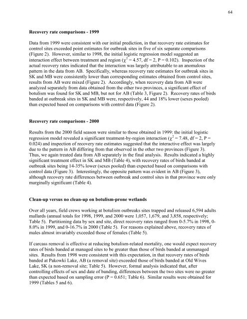 Ecology and Management of Avian Botulism on the Canadian Prairies