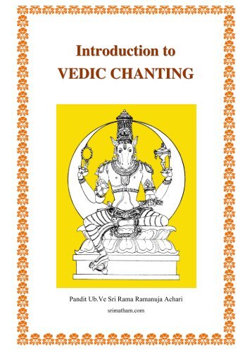 Introduction to Vedic Chanting - SriMatham