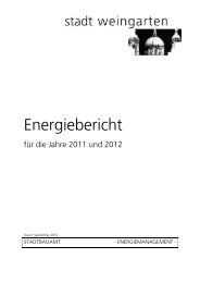 Energiebericht 2012 - Stadt Weingarten