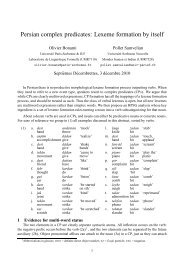 Persian complex predicates: Lexeme formation by itself