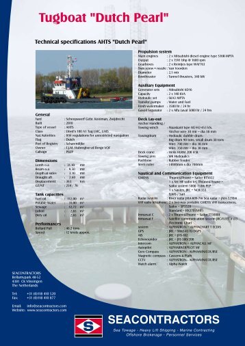 Tugboat "Dutch Pearl" - Seacontractors