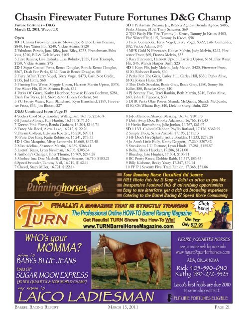 Donegan & Gabby Play Through - Barrel Racing Report