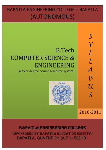 AUTONOMOUS - Bapatla Engineering College