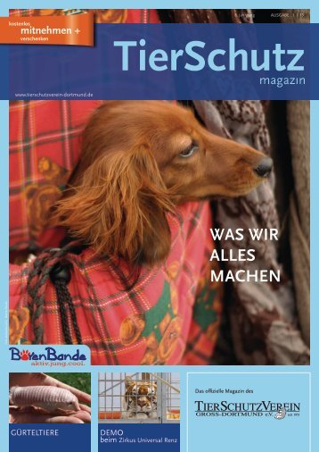 TierSchutzMagazin NR. 13 hier als PDF-Datei öffnen oder speichern.