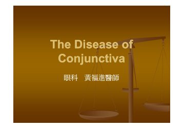 The Disease of Conjunctiva j