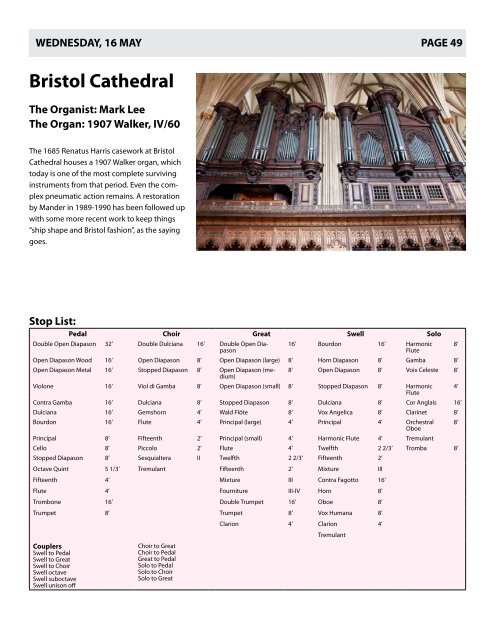 Pipe Organs of England - Pipedreams - American Public Media