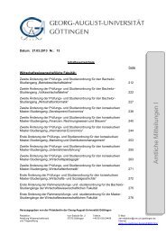 Amtliche Mitteilungen I Ausgabe 13 - Georg-August-Universität ...