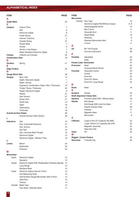 PRECISION TOOLS CATALOGUE - Trade Tools