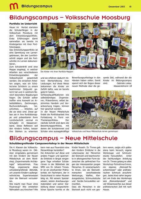 Gemeindezeitung Dezember 2013 ist online! - Marktgemeinde ...