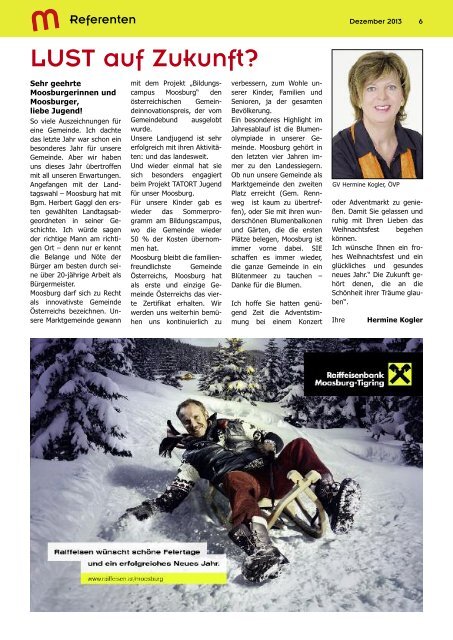 Gemeindezeitung Dezember 2013 ist online! - Marktgemeinde ...