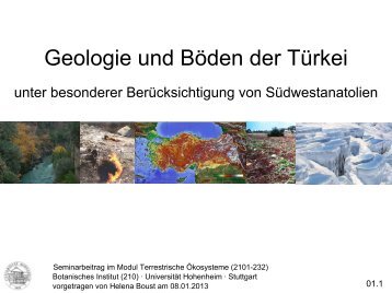 01 Geologie und Böden - Institut für Botanik, Universität Hohenheim