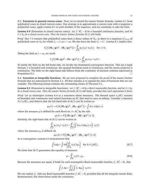 From Steiner formulas for cones to concentration of intrinsic volumes