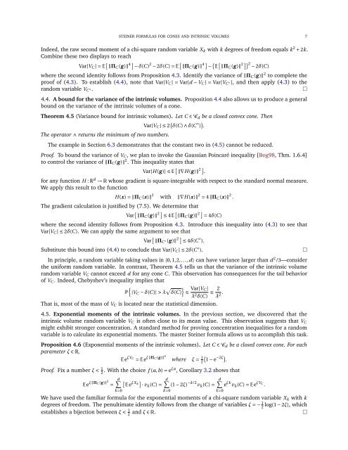 From Steiner formulas for cones to concentration of intrinsic volumes