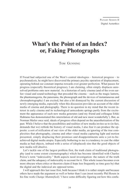 What's the Point of an Index? or, Faking Photographs - Nordicom