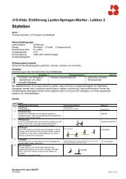 Leichtathletik Lektion 2 Stafetten - Bundesamt für Sport BASPO